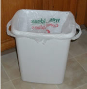 plastic bag trash can