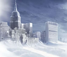 picture of New York City frozen over - from The Day After Tomorrow