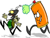 cartoon bug spray