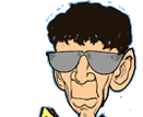 cartoon head of Mr. Spock, part 1 of image
