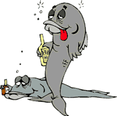 cartoon of fish intoxicated with mercury