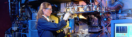 picture of lab technician extracting hydrogen