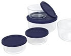 picture of glass food storage containers with plastic lids