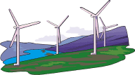 graphic of wind turbines