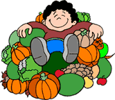 graphic of boy on pile of vegetables