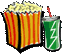 spacer, popcorn and soda