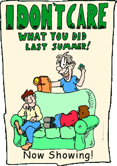 funny cartoon image of a movie poster for I Don't Care What You Did Last Summer
