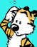 Funny Comic Cartoon link; thumb of hobbes the tiger