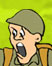 military joke-cartoon link; thumb of sergeant yelling