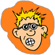 cartoon image of gen x'er Logan - guy with spikey hair, sunglasses, and earring
