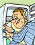 Junk Food Cartoon / Hypocrite Joke link; thumb of man sticking his head in a refrigerator