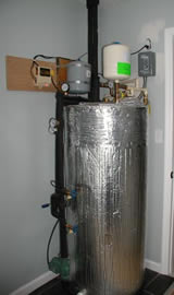 picture of solar hot water system tank