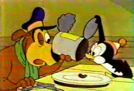 image of Chilly Willy and bear friend looking at empty can of food
