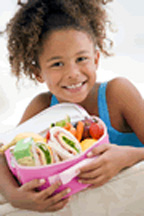 picture of girl with lunch box