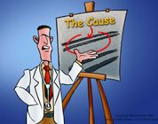 funny health care animation link; thumb of doctor explaining a chart