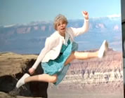 social security satire video link; thumb of old woman jumping Grand Canyon