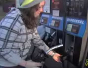 photo of woman at biodiesel pump; click to go to video page; opens in new window