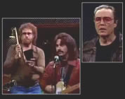 funny rock music video link; thumb of Christopher Walken and other actors in music studio