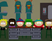 funny shop class video link; thumb of south park characters in shop class