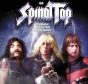 stylized photo-graphic of the three Spinal Tap band members; link for video; opens in new window