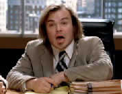 photo of Jack black as lawyer; link for funny video; opens in new window