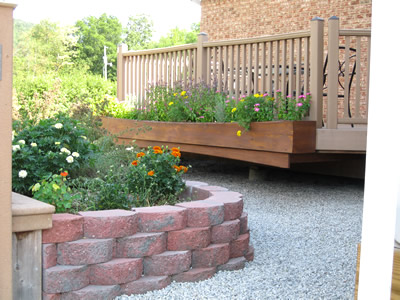 picture of deck and planters