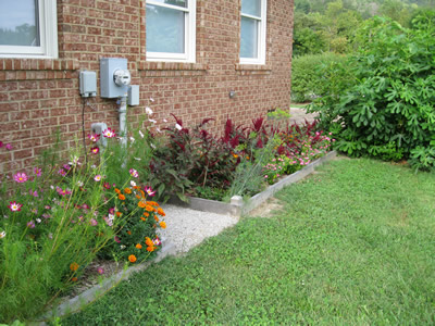 flower Beds on South Side of House